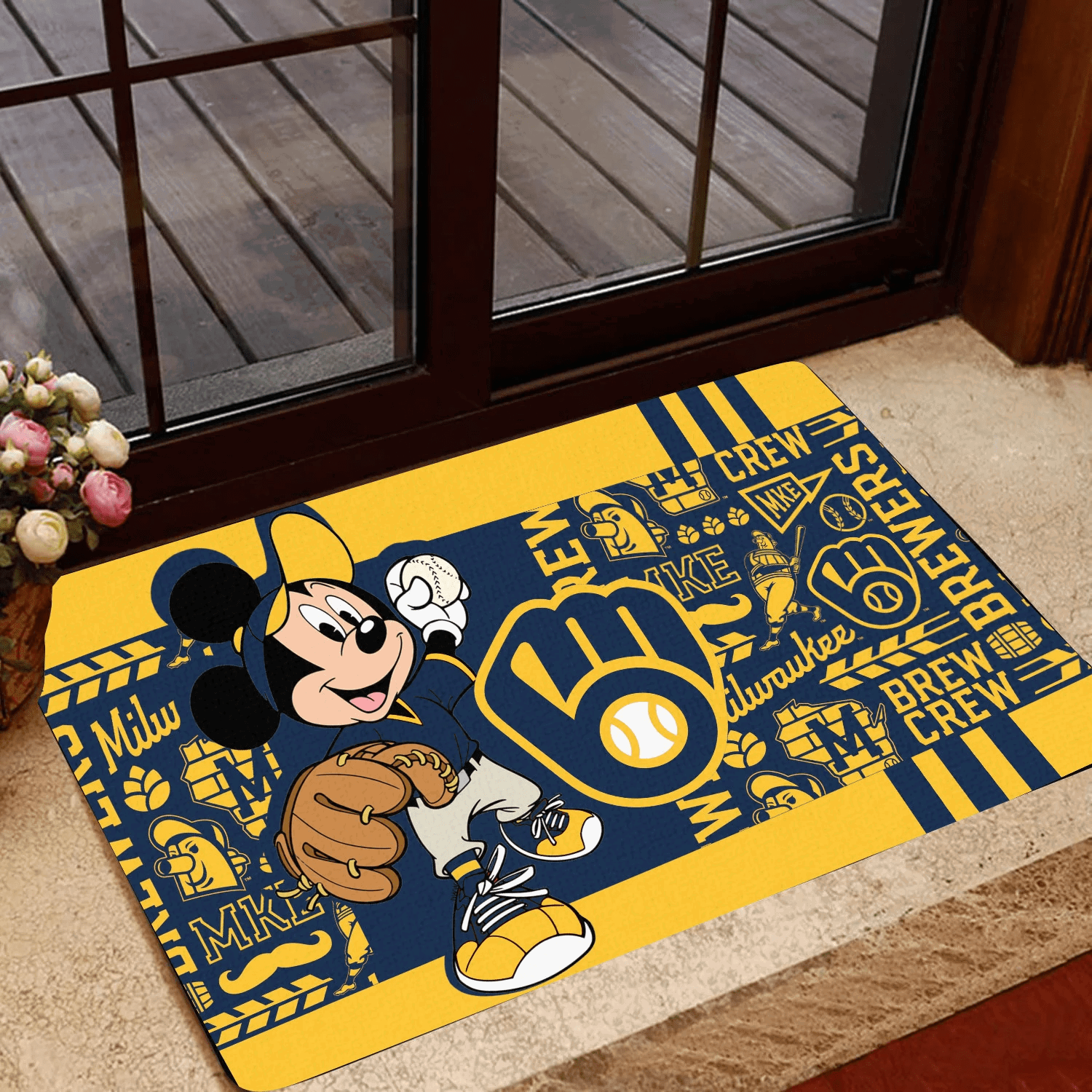 Sportswearmerch Milwaukee Brewers MLB Doormat For Fan
