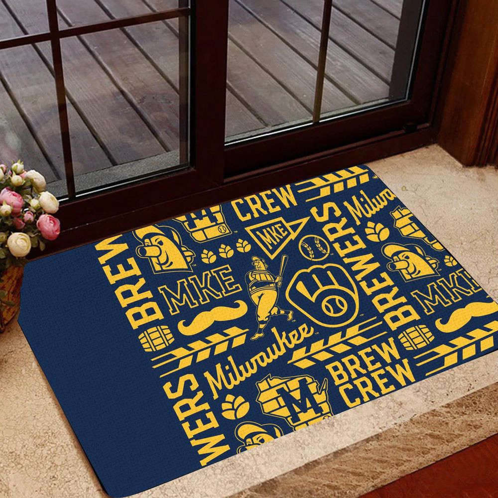 Sportswearmerch Milwaukee Brewers MLB Doormat For Fan