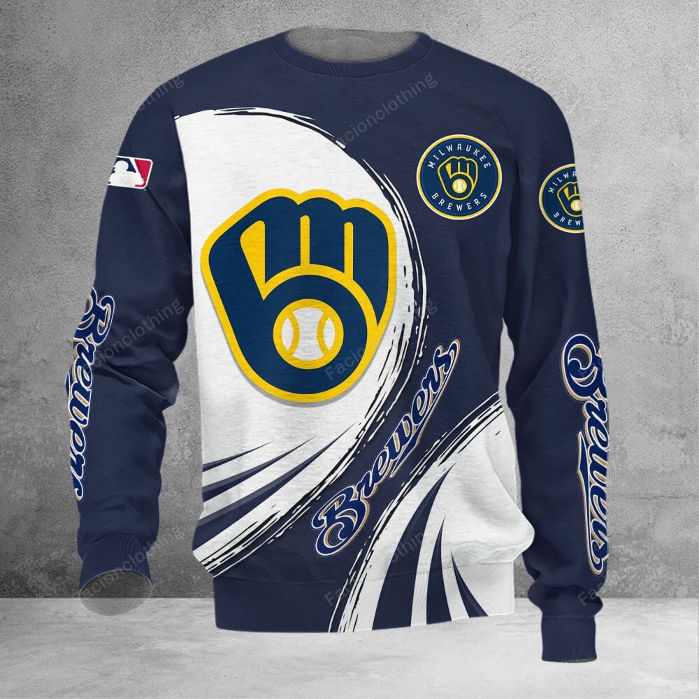 Sportswearmerch Milwaukee Brewers MLB Personalized Sweater For Fan