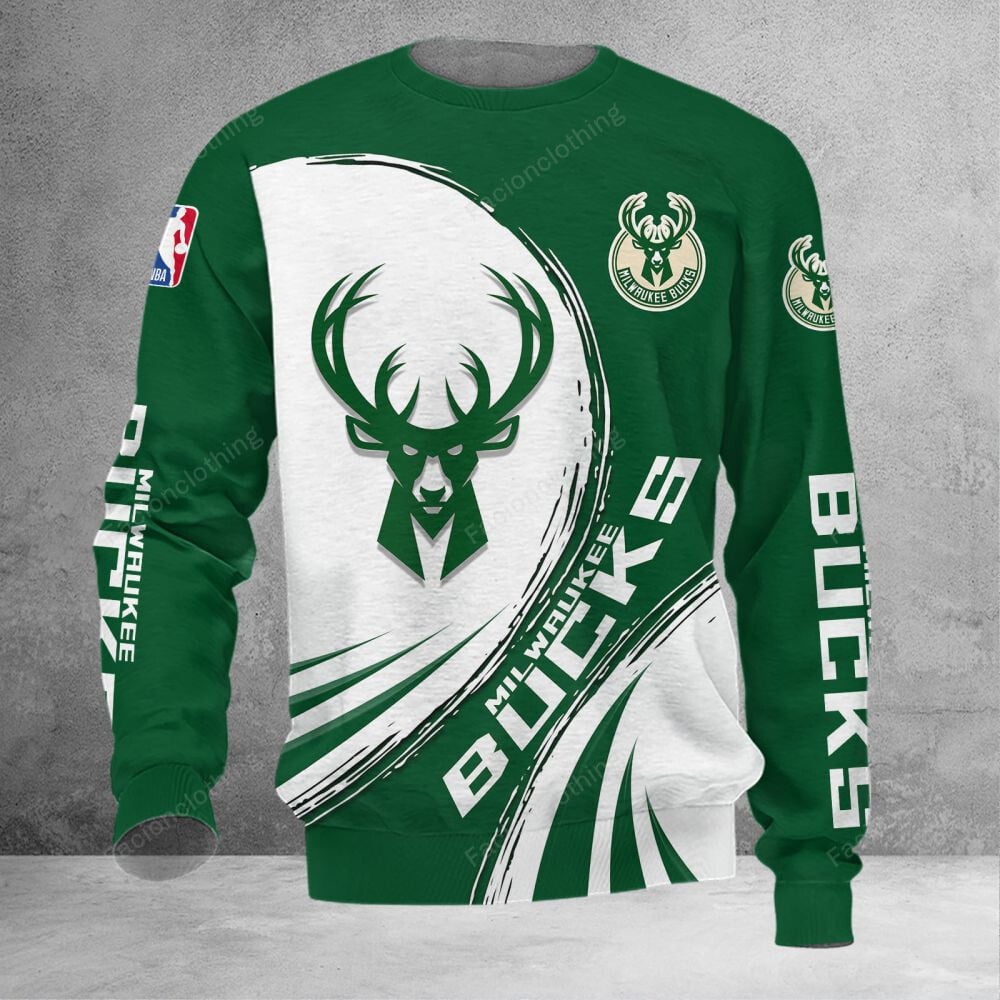 Sportswearmerch Milwaukee Bucks NBA Personalized Sweater For Fan