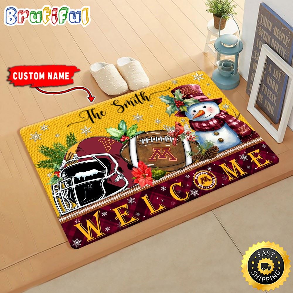 Sportswearmerch Minnesota Golden Gophers NCAA Christmas Doormat For Fan