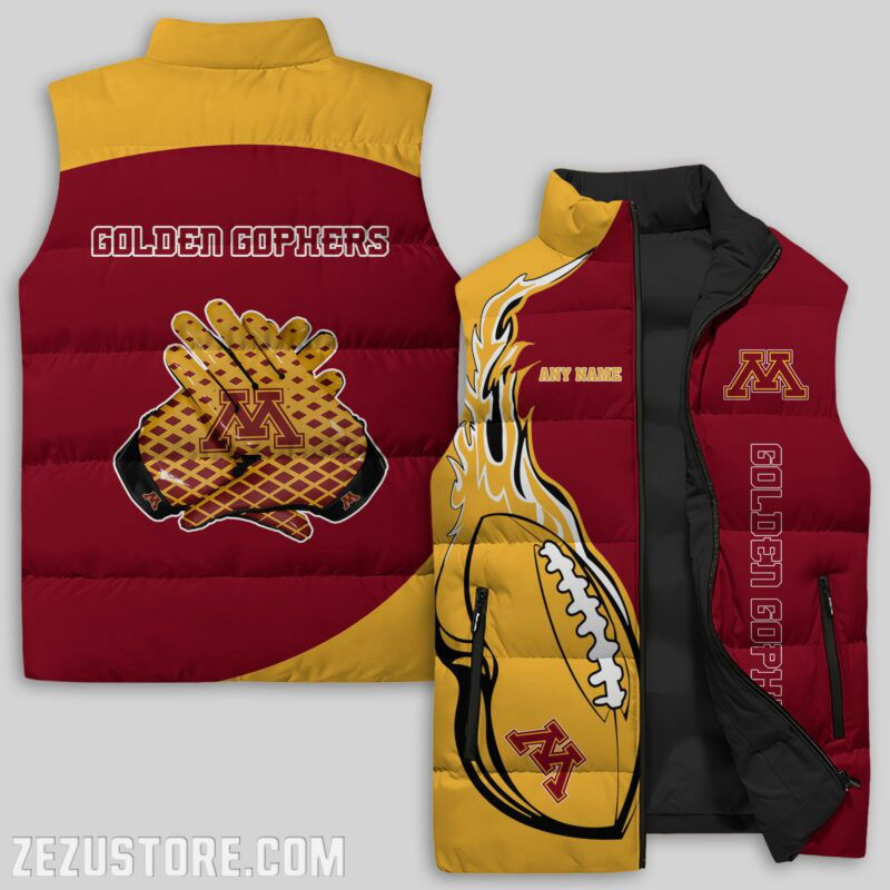 Sportswearmerch Minnesota Golden Gophers NCAA Sleeveless Puffer Jacket For Fans
