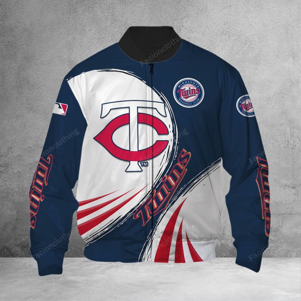 Sportswearmerch Minnesota Twins MLB Personalized Bomber Jacket For Fan
