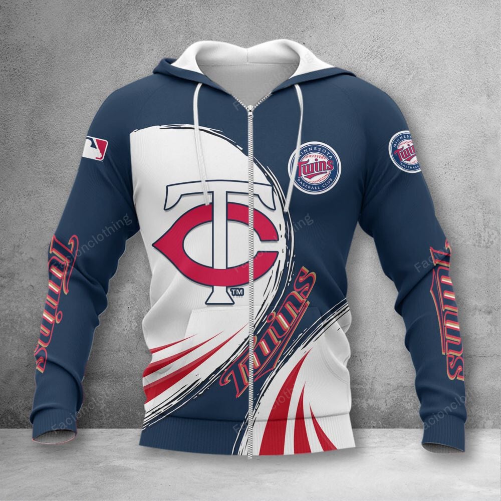 Sportswearmerch Minnesota Twins MLB Personalized Zip Hoodie For Fan
