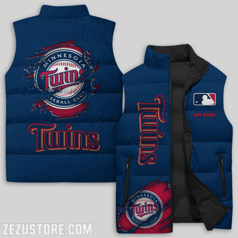 Sportswearmerch Minnesota Twins MLB Sleeveless Puffer Jacket For Fans