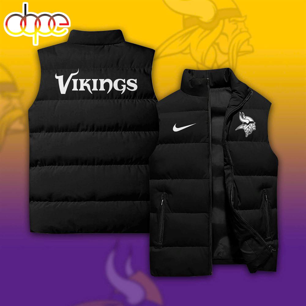 Sportswearmerch Minnesota Vikings NFL 2024 Personalized Sleeveless Puffer Jacket For Fan