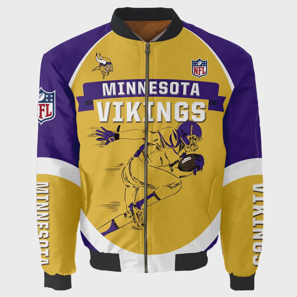 Sportswearmerch Minnesota Vikings NFL Bomber Jacket For Fan