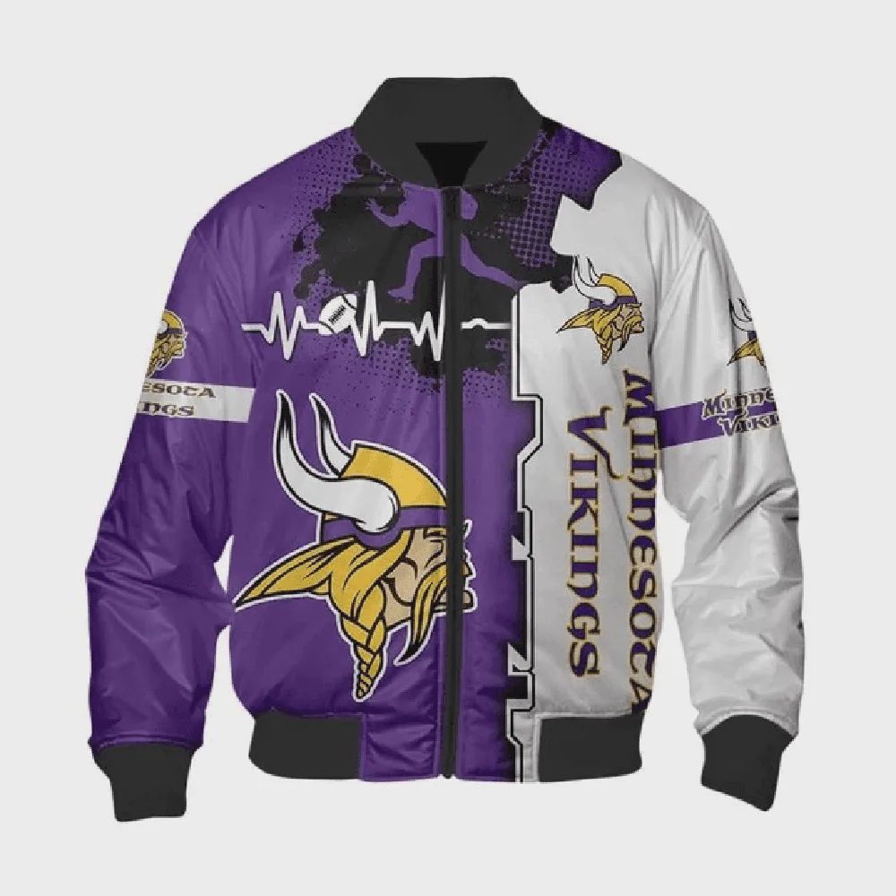 Sportswearmerch Minnesota Vikings NFL Bomber Jacket For Fan