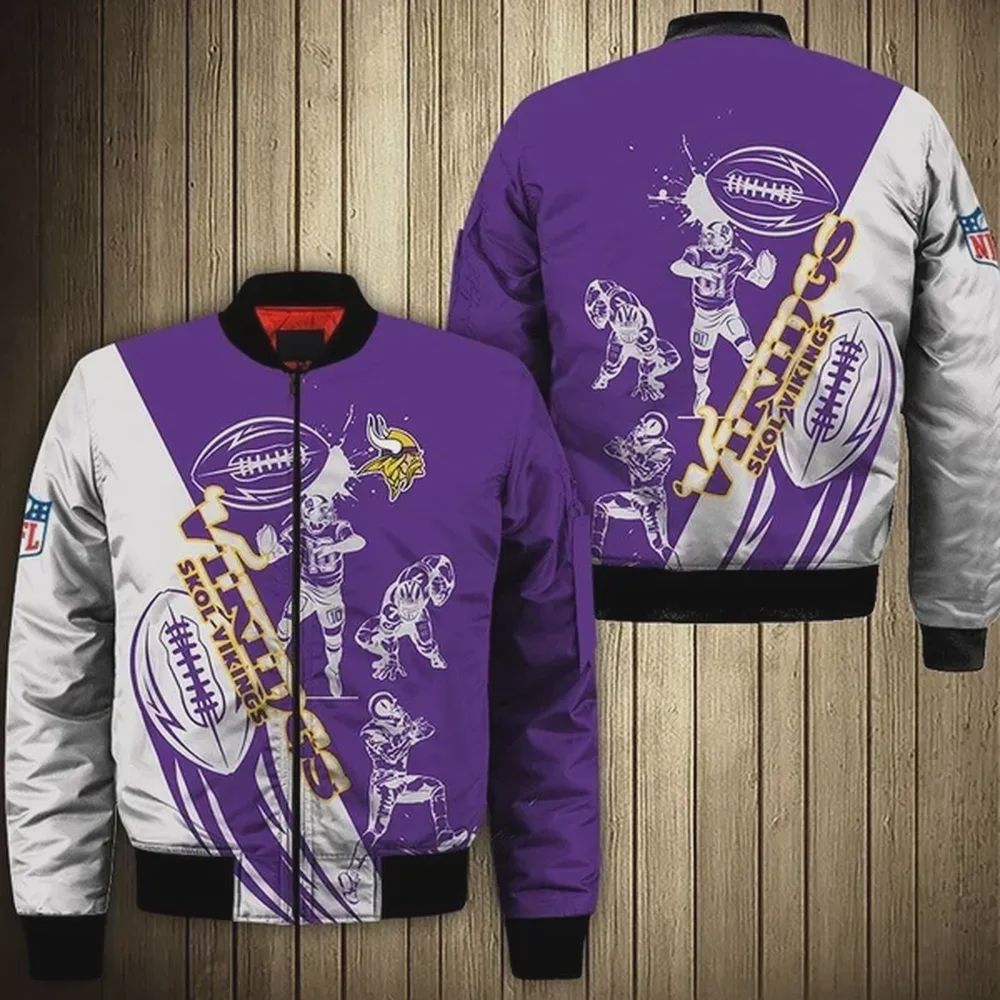 Sportswearmerch Minnesota Vikings NFL Bomber Jacket For Fan