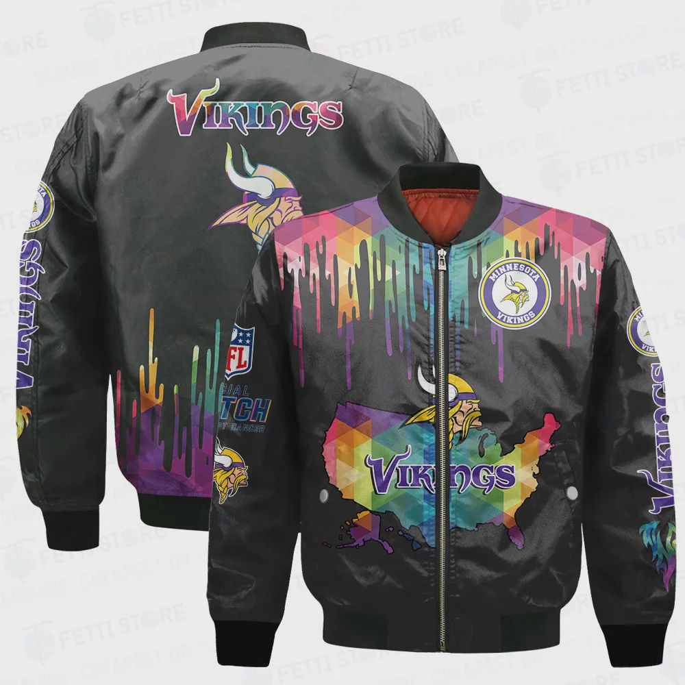 Sportswearmerch Minnesota Vikings NFL Bomber Jacket For Fan