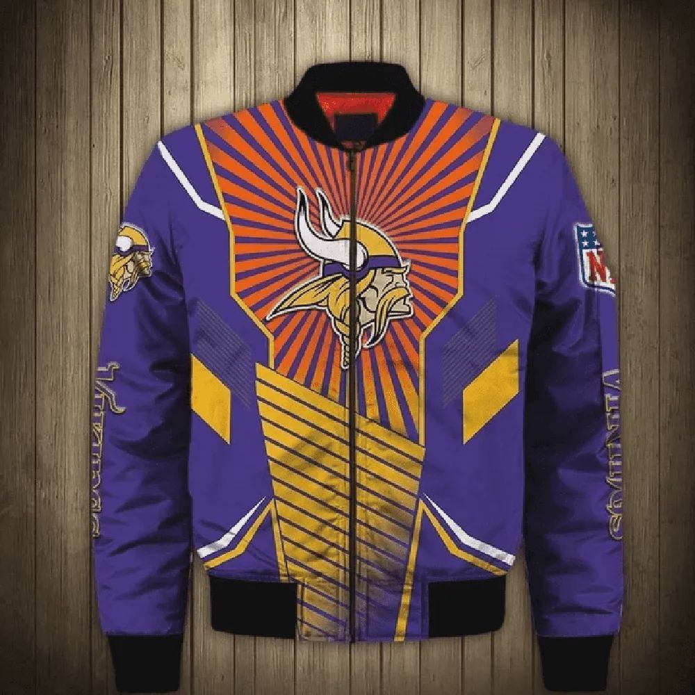 Sportswearmerch Minnesota Vikings NFL Bomber Jacket For Fan