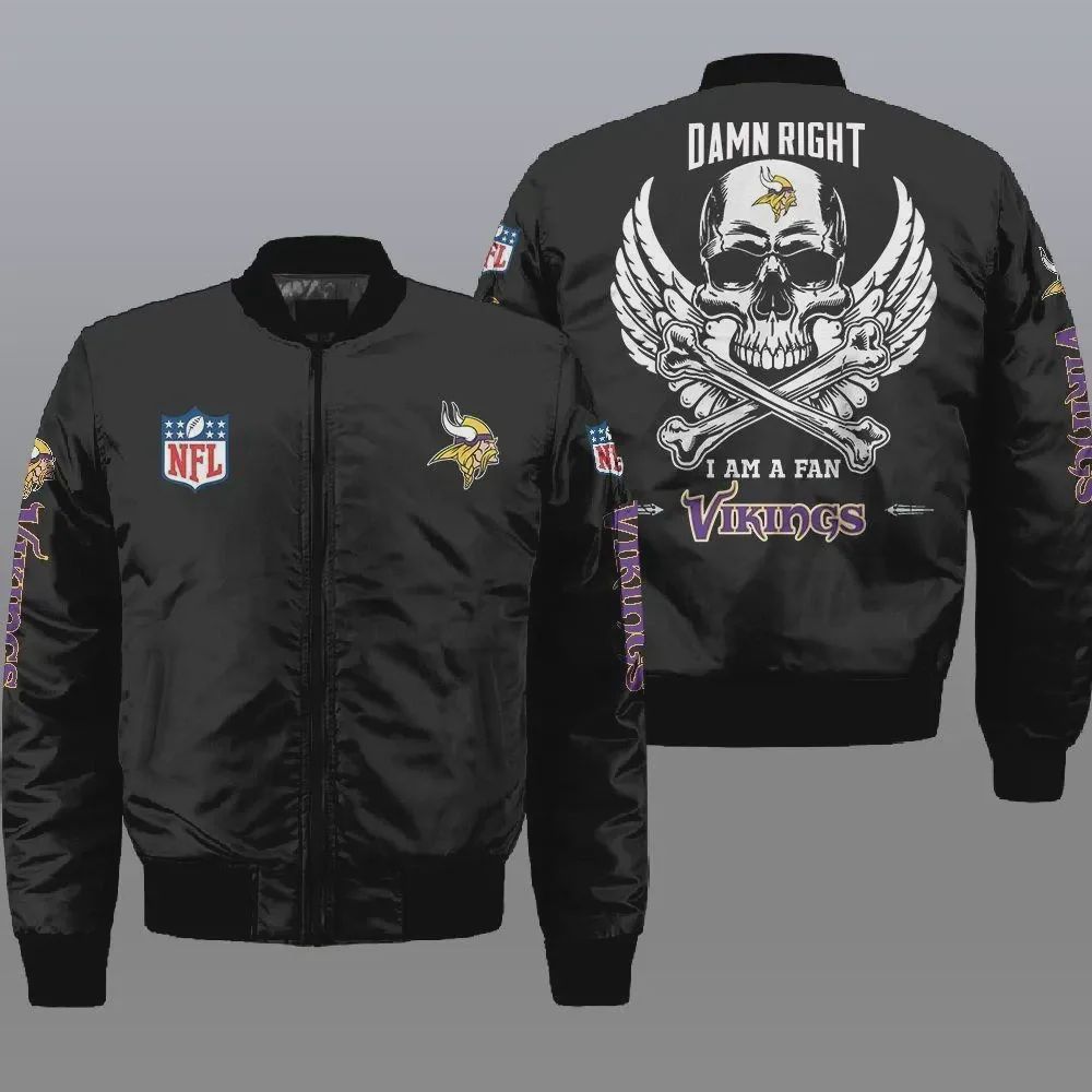 Sportswearmerch Minnesota Vikings NFL Bomber Jacket For Fan