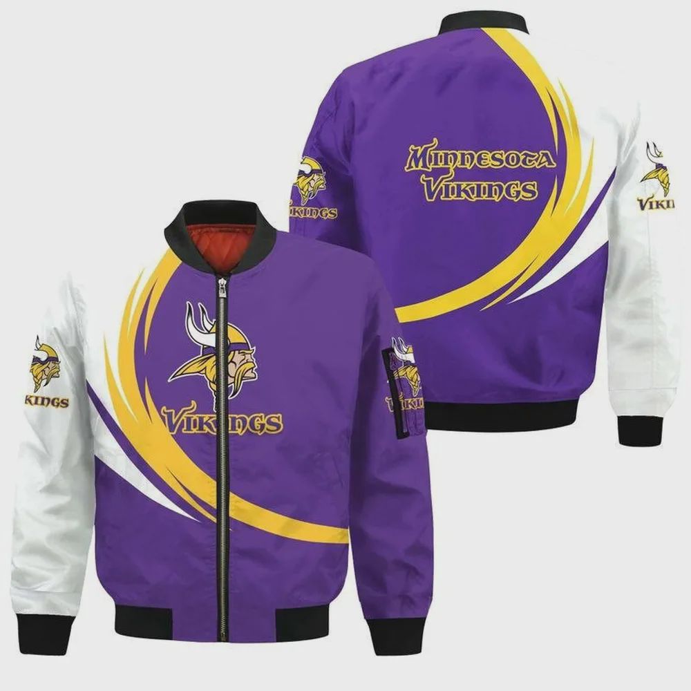Sportswearmerch Minnesota Vikings NFL Bomber Jacket For Fan