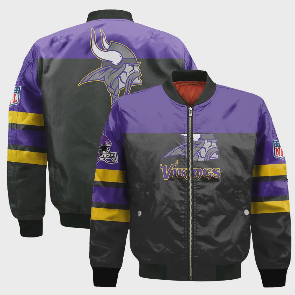 Sportswearmerch Minnesota Vikings NFL Bomber Jacket For Fan