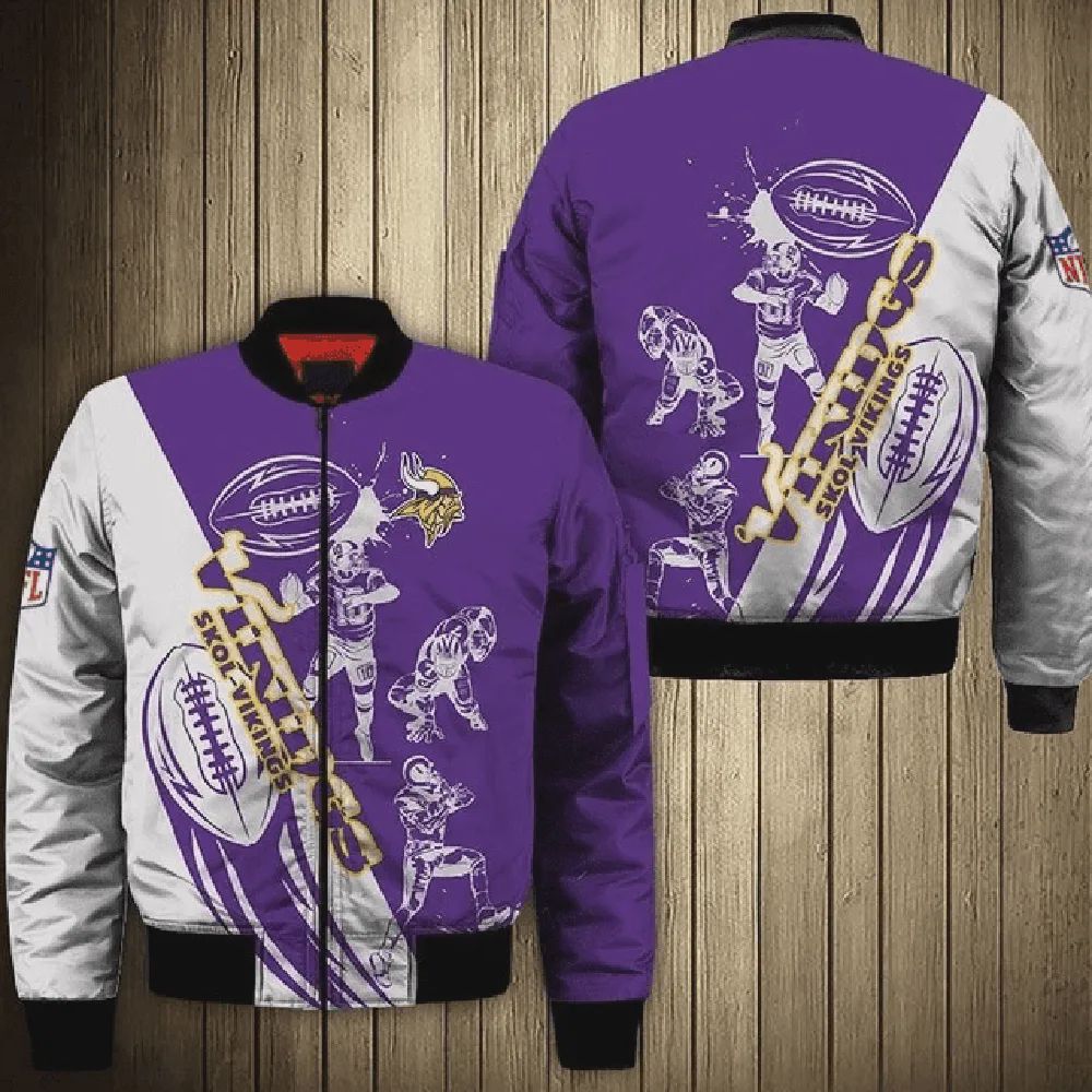 Sportswearmerch Minnesota Vikings NFL Bomber Jacket For Fan