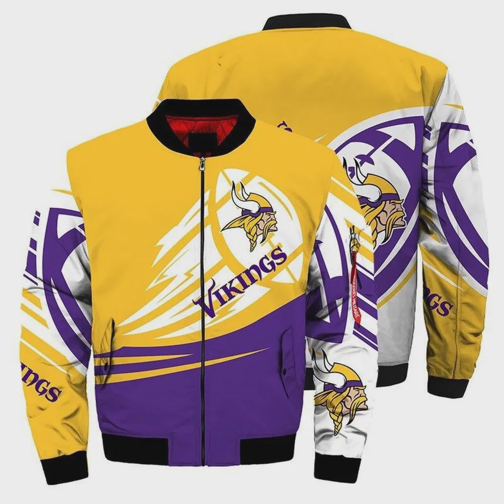 Sportswearmerch Minnesota Vikings NFL Bomber Jacket For Fan