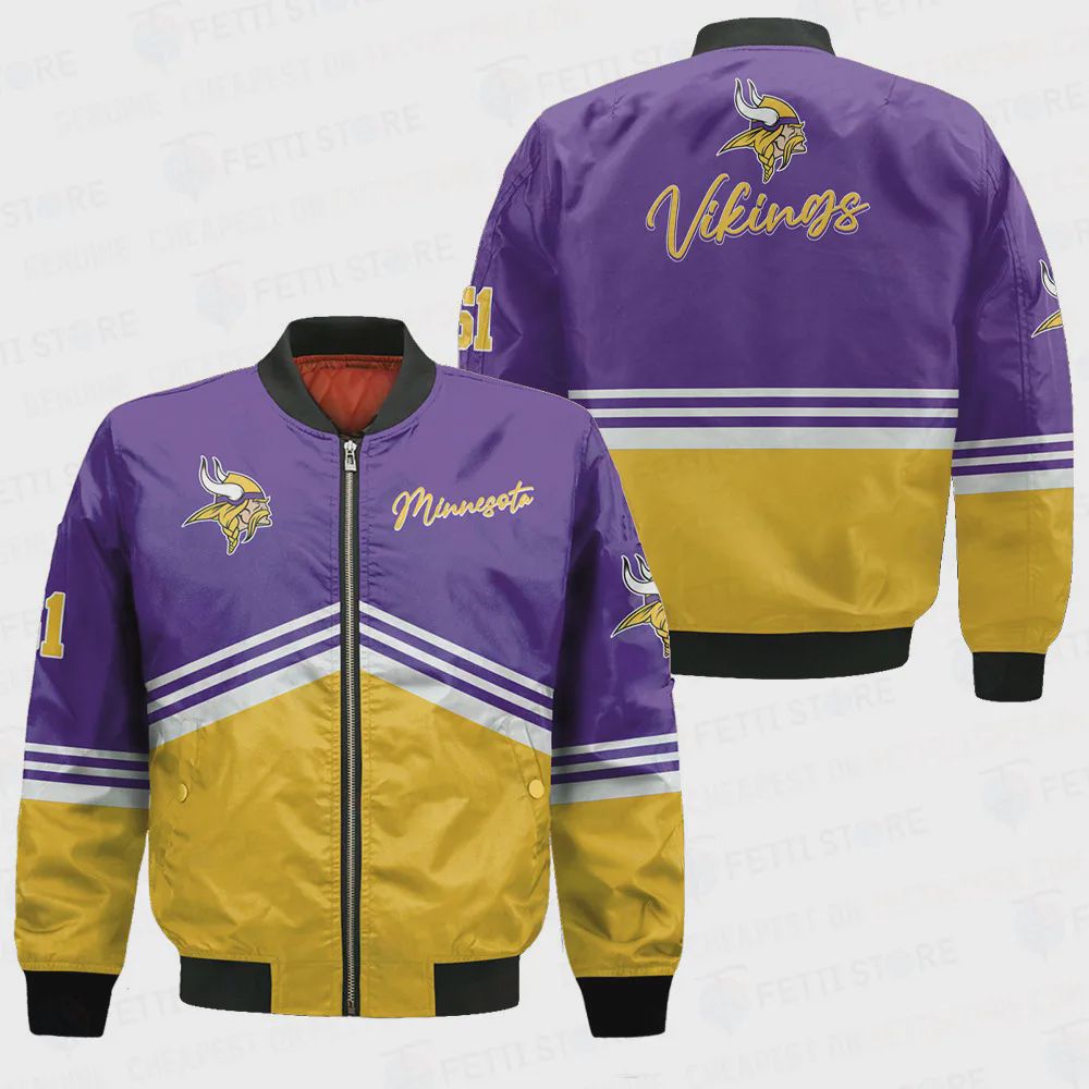 Sportswearmerch Minnesota Vikings NFL Bomber Jacket For Fan