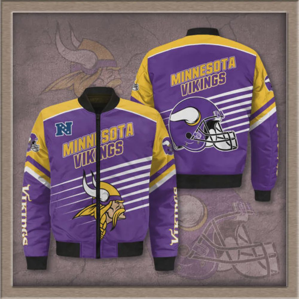Sportswearmerch Minnesota Vikings NFL Bomber Jacket For Fan