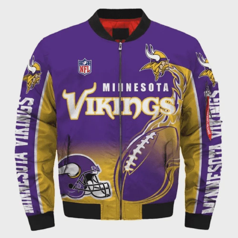 Sportswearmerch Minnesota Vikings NFL Bomber Jacket For Fan