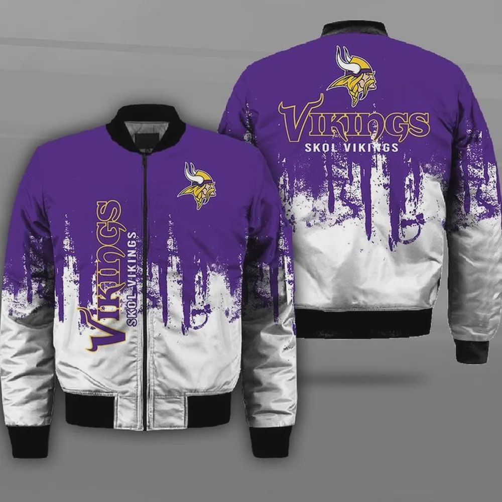 Sportswearmerch Minnesota Vikings NFL Bomber Jacket For Fan