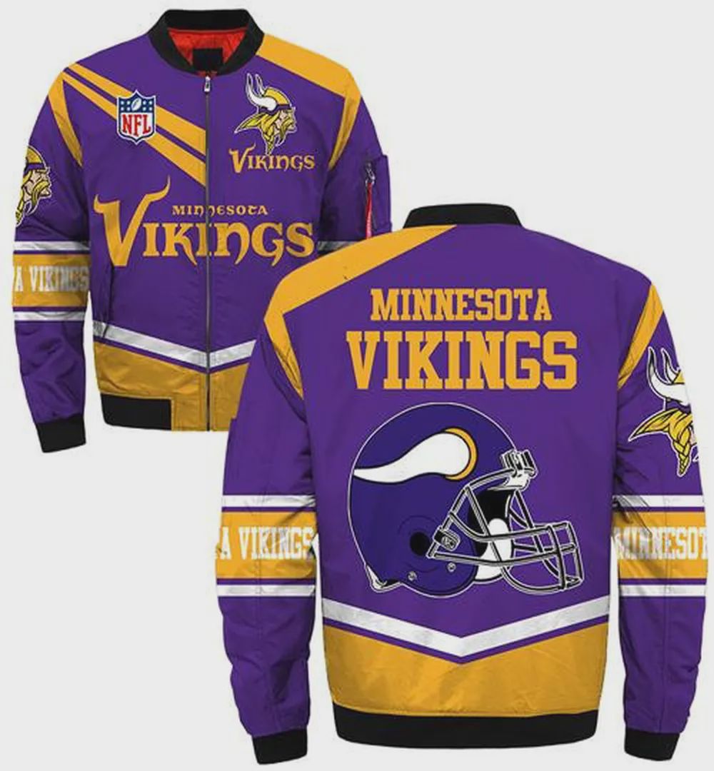 Sportswearmerch Minnesota Vikings NFL Bomber Jacket For Fan
