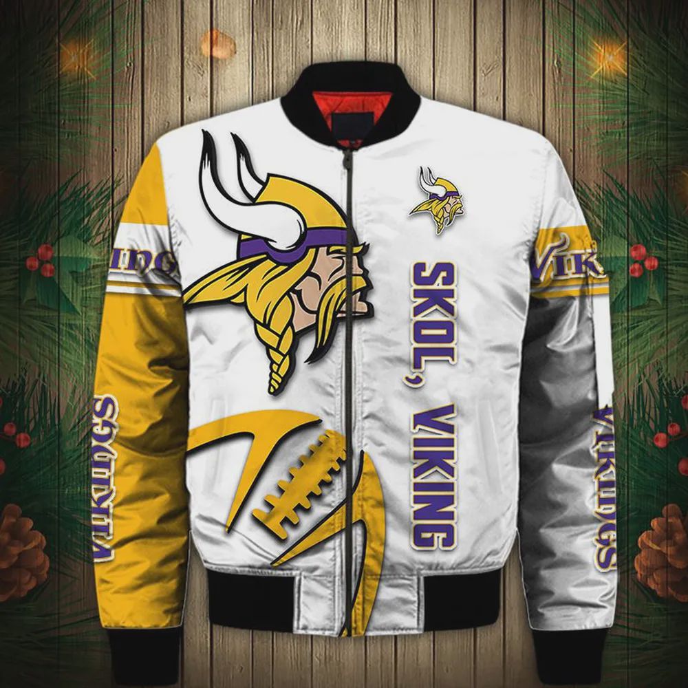 Sportswearmerch Minnesota Vikings NFL Bomber Jacket For Fan