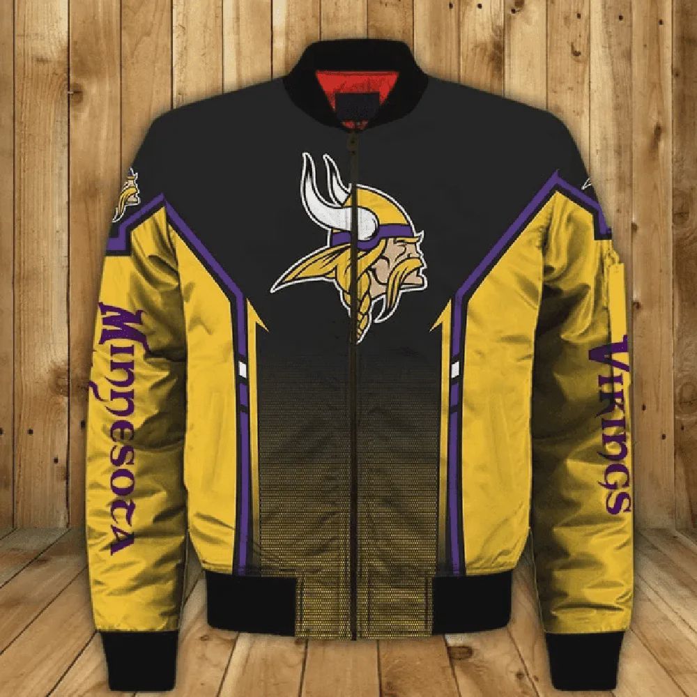 Sportswearmerch Minnesota Vikings NFL Bomber Jacket For Fan