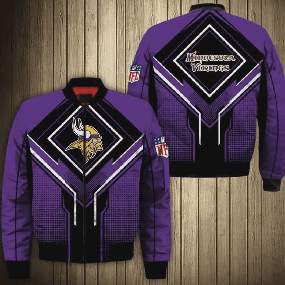 Sportswearmerch Minnesota Vikings NFL Bomber Jacket For Fan