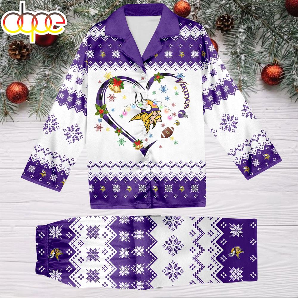 Sportswearmerch Minnesota Vikings NFL Christmas Personalized Pajamas For Fan