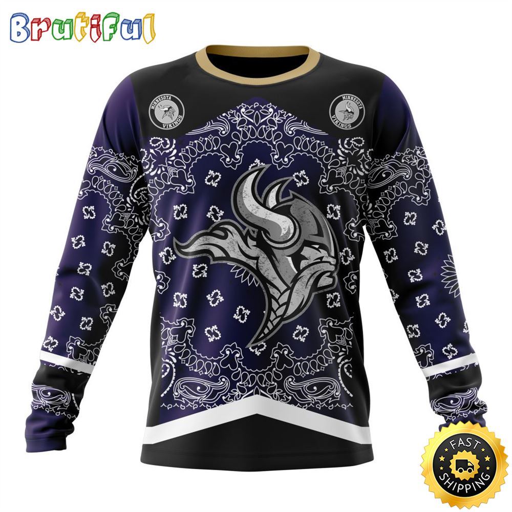 Sportswearmerch Minnesota Vikings NFL Crewneck Classic Style Personalized Sweater For Fan