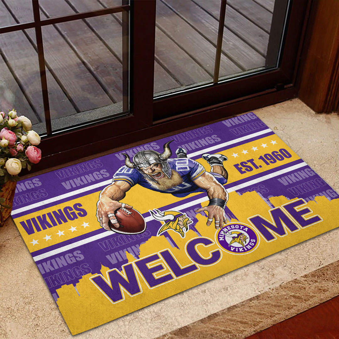 Sportswearmerch Minnesota Vikings NFL Custom Doormat For Fan