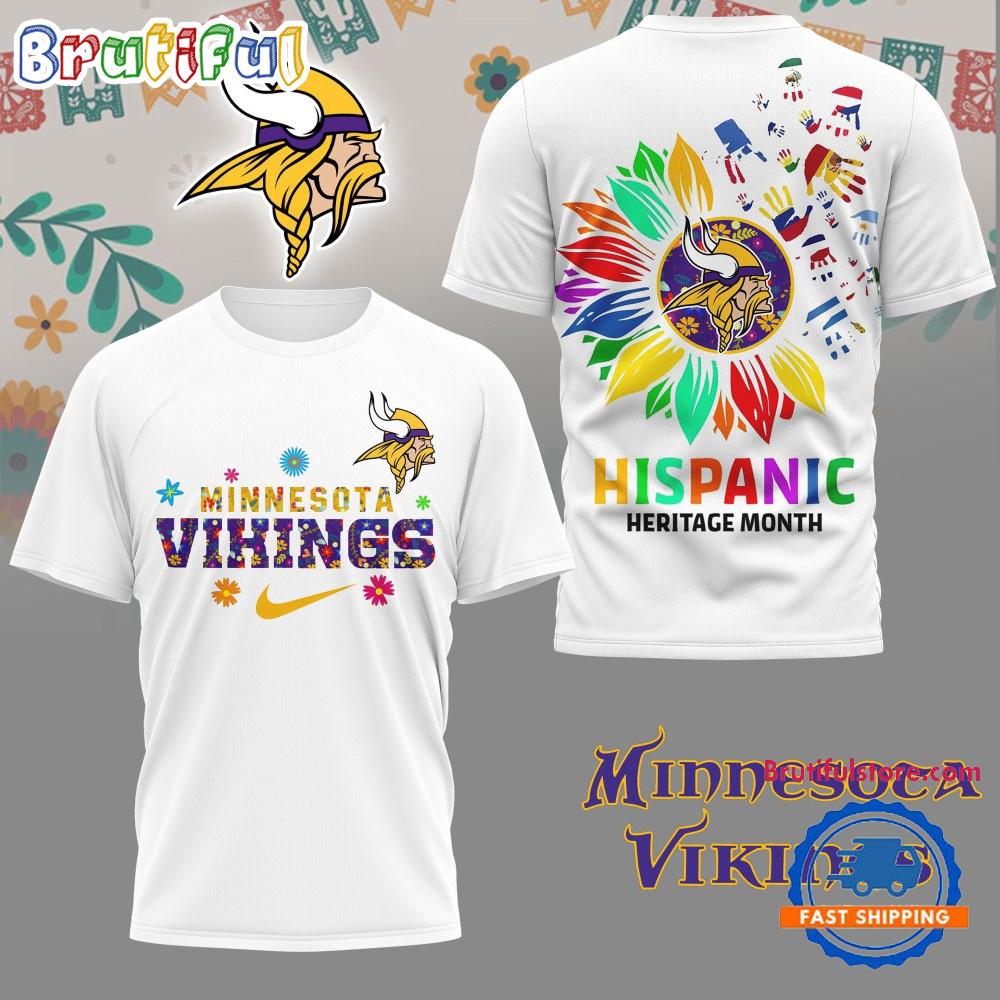 Sportswearmerch Minnesota Vikings NFL Hispanic Heritage Month T-Shirt For Fan
