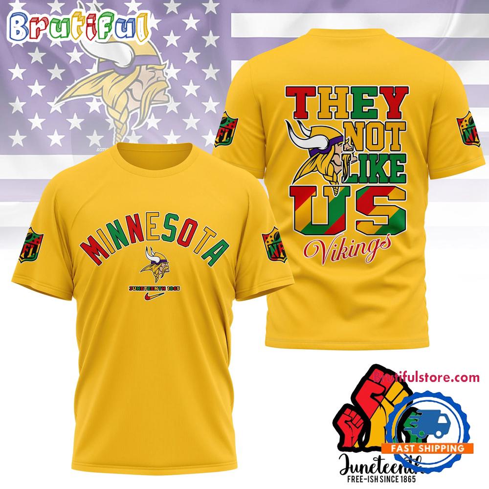 Sportswearmerch Minnesota Vikings NFL Juneteenth Freedom Day Unisex T-Shirt For Fan