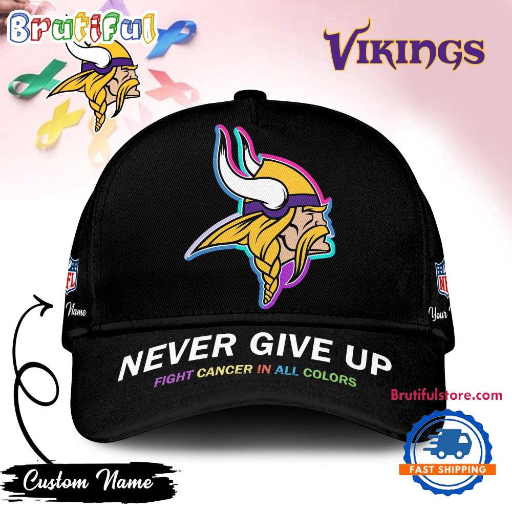 Sportswearmerch Minnesota Vikings NFL Never Give Up Classic Cap For Fan