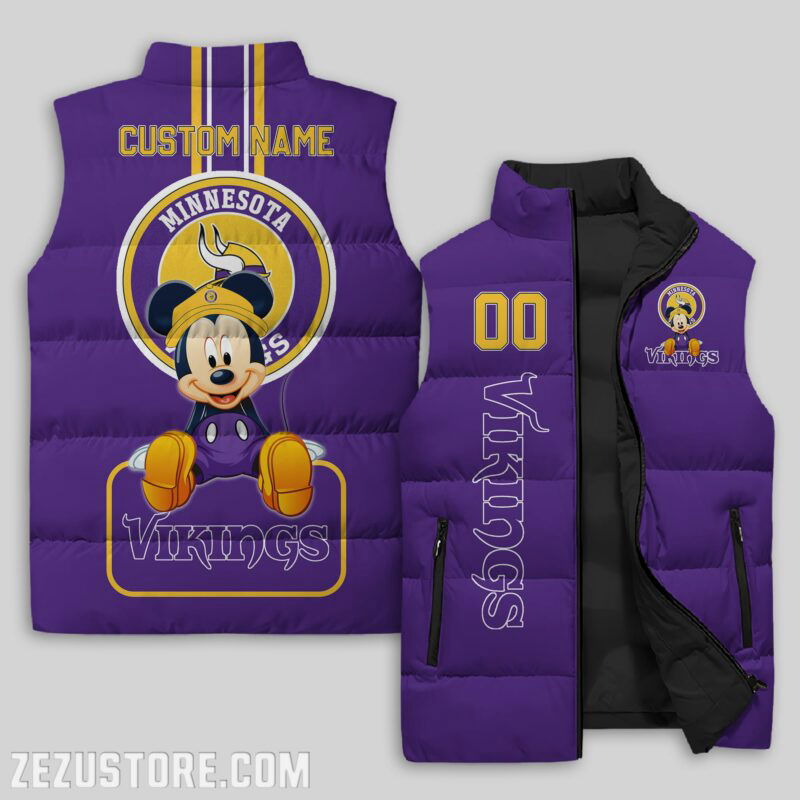 Sportswearmerch Minnesota Vikings NFL NFL Sleeveless Puffer Jacket For Fans