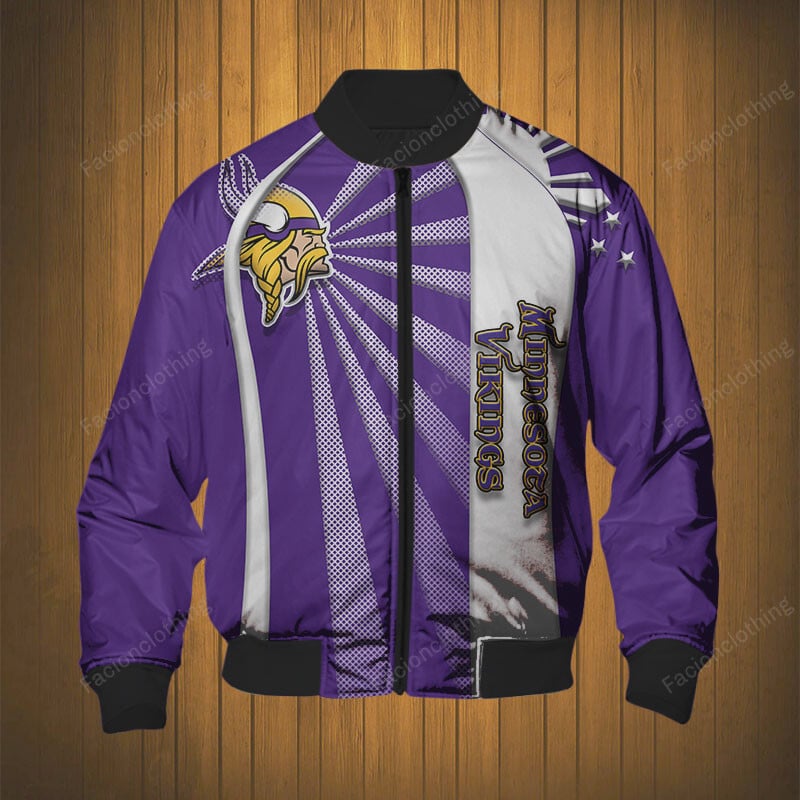 Sportswearmerch Minnesota Vikings NFL NFL,Bomber Jacket Personalized For Fan
