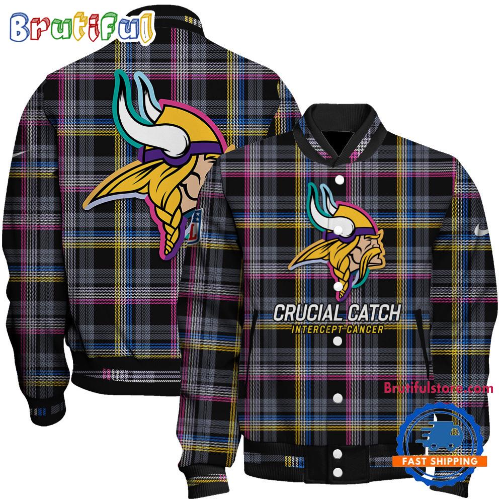 Sportswearmerch Minnesota Vikings NFL Personalized Baseball Jacket For Fan
