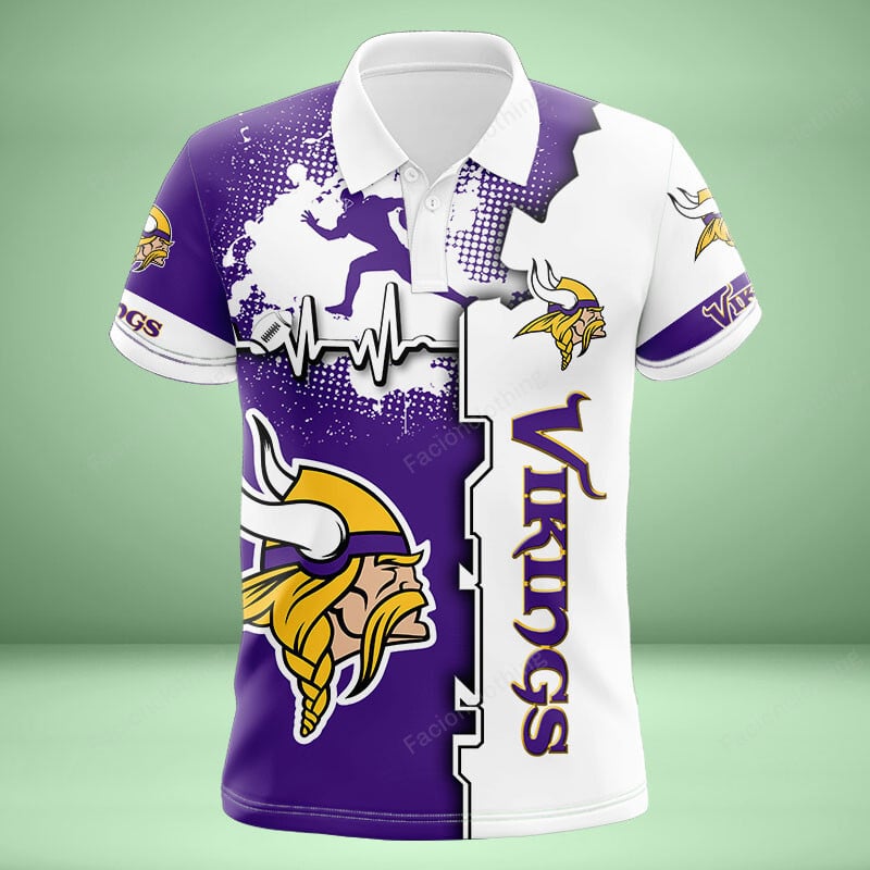 Sportswearmerch Minnesota Vikings NFL Personalized Polo Shirt For Fan
