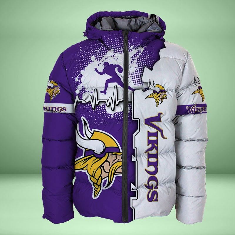 Sportswearmerch Minnesota Vikings NFL Personalized Puffer Jacket For Fan
