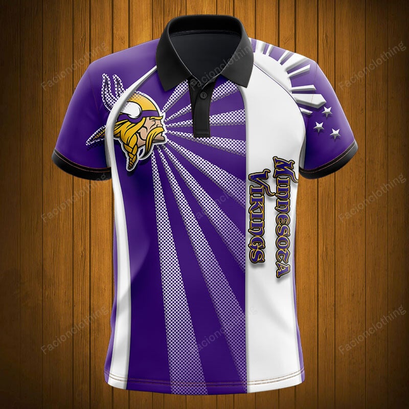 Sportswearmerch Minnesota Vikings NFL Polo Shirt Personalized For Fan