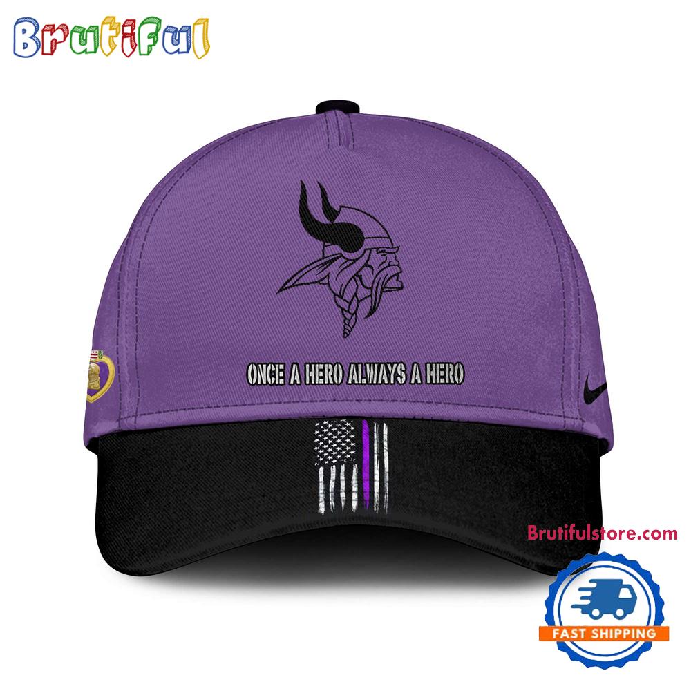 Sportswearmerch Minnesota Vikings NFL Purple Heart Day Classic Cap For Fan