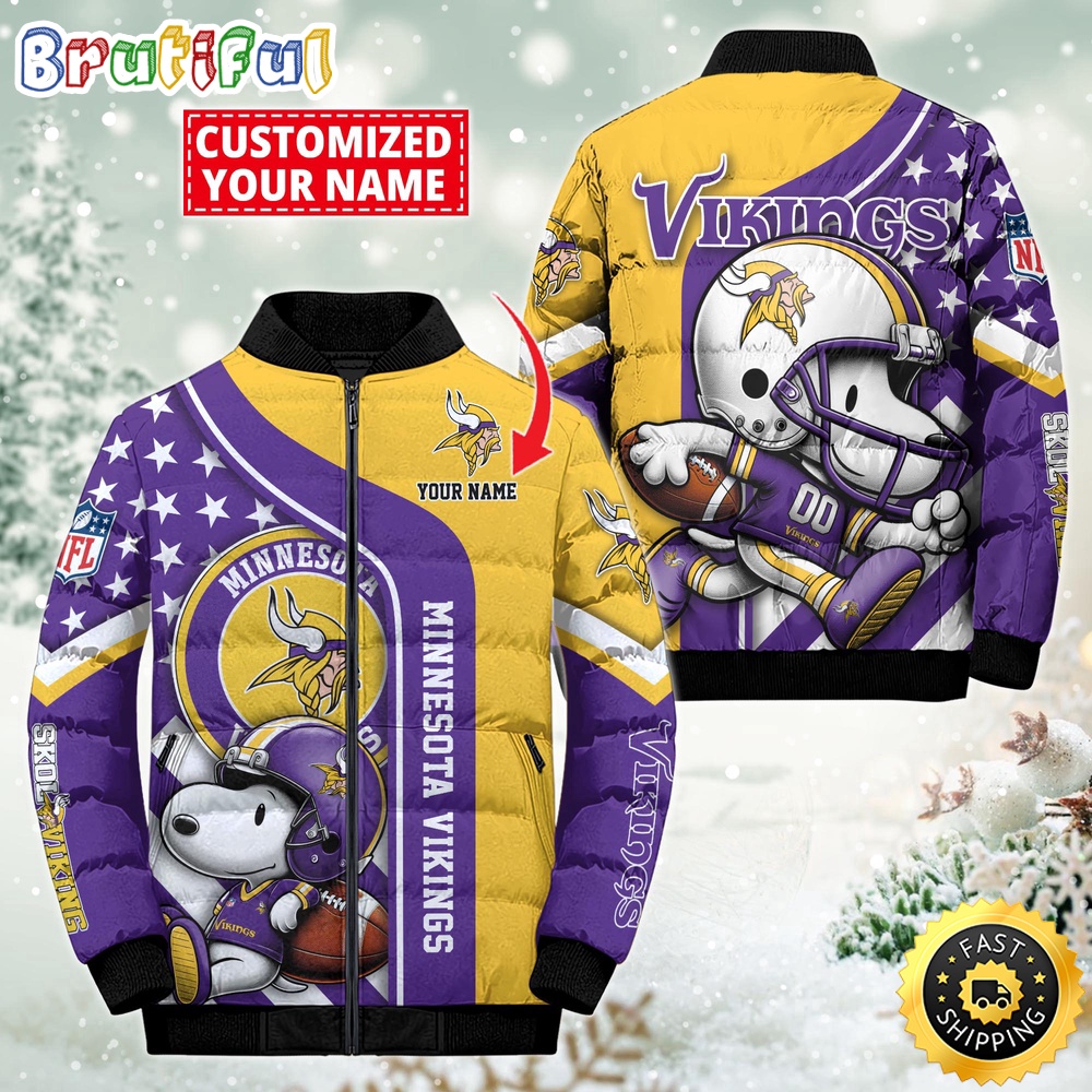 Sportswearmerch Minnesota Vikings NFL Snooby Puffer Jacket For Fan