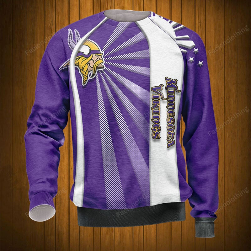 Sportswearmerch Minnesota Vikings NFL Sweater Personalized For Fan