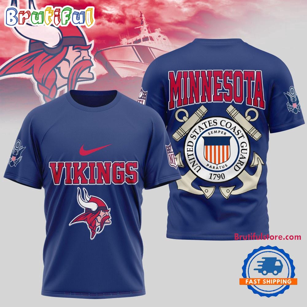 Sportswearmerch Minnesota Vikings NFL United States Coast Guard T-Shirt For Fan
