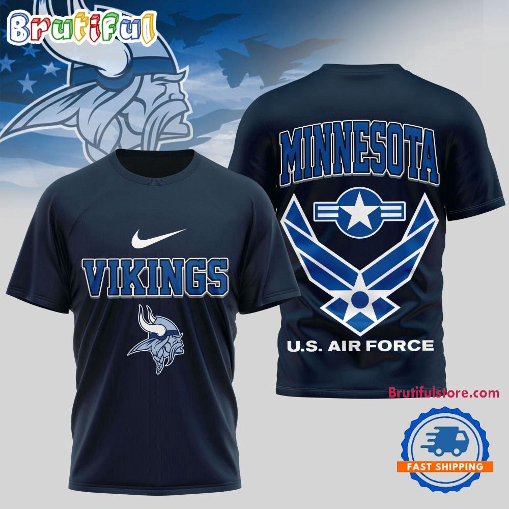 Sportswearmerch Minnesota Vikings NFL Us Air Force Military T-Shirt For Fan