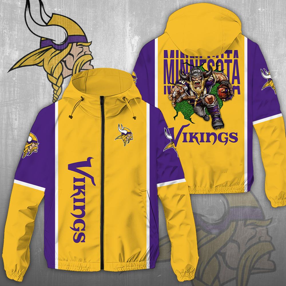 Sportswearmerch Minnesota Vikings NFL Windbreaker Jacket For Fan