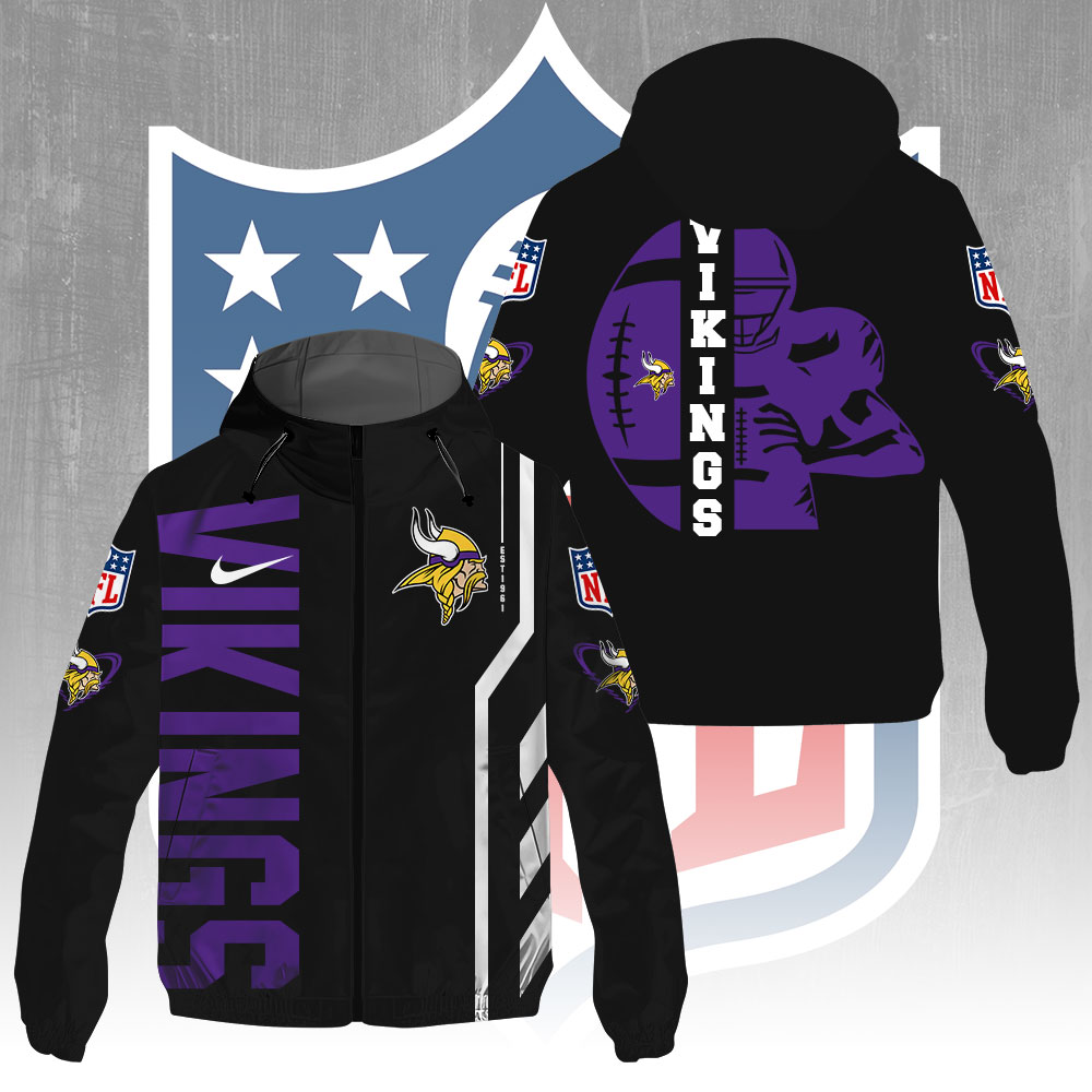 Sportswearmerch Minnesota Vikings NFL Windbreaker Jacket For Fan