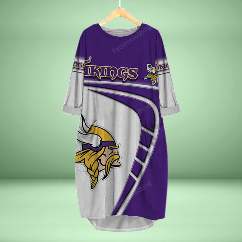 Sportswearmerch Minnesota Vikings Personalized Pocket Dress For Fan
