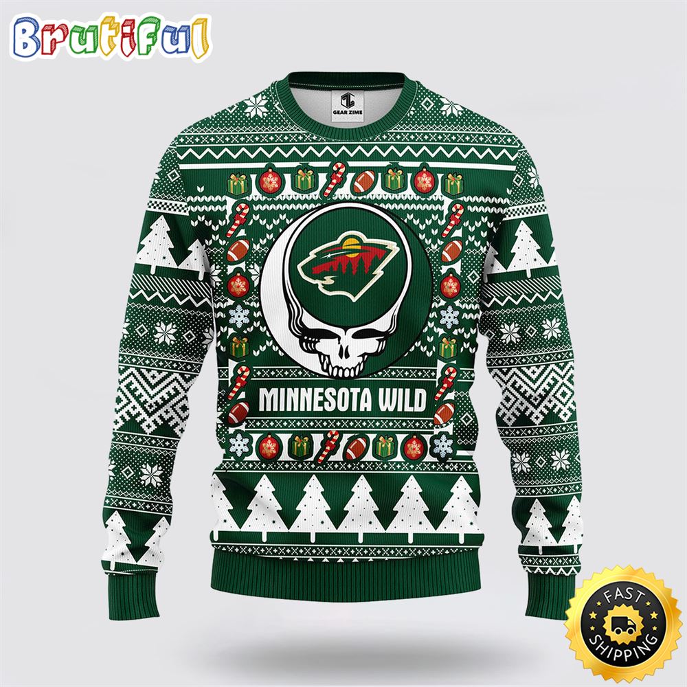 Sportswearmerch Minnesota Wild NHL Christmas Fleece Sweater For Fan
