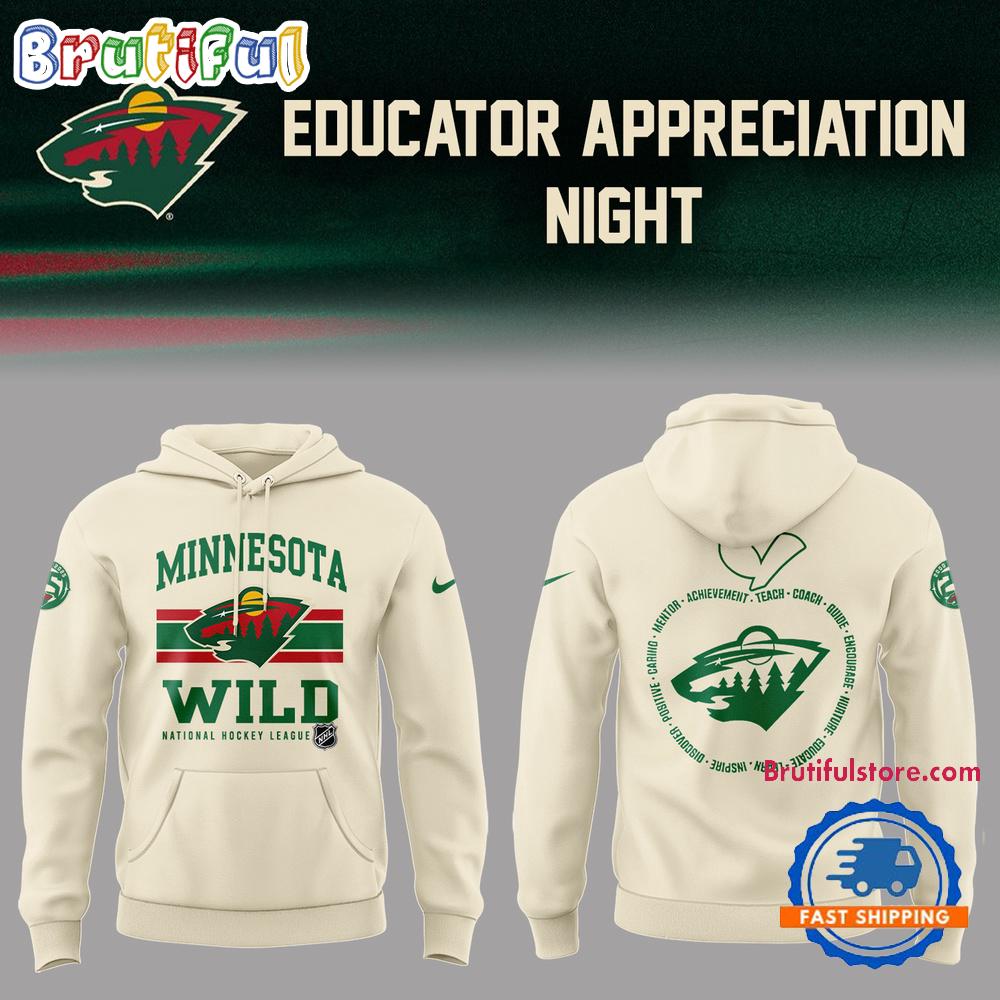 Sportswearmerch Minnesota Wild NHL Educators Appreciation Night Hoodie For Fan